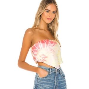 Lovers & Friends pastel tie-dye tube top